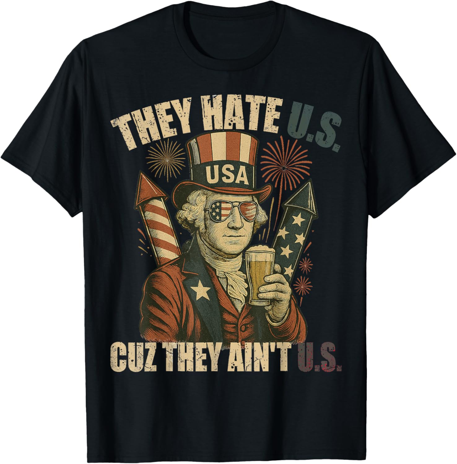 George Washington Drink Funny They Hate Cuz Aint Us 4Th July