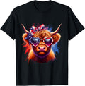 Patriotic Animal 4Th Of July Western Highland Cow Usa Flag