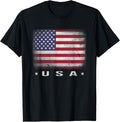 American Flag Usa July 4Th White Blue Red Faded Stripe Star