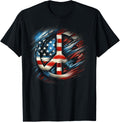 American Flag Peace Sign Fourth Of July