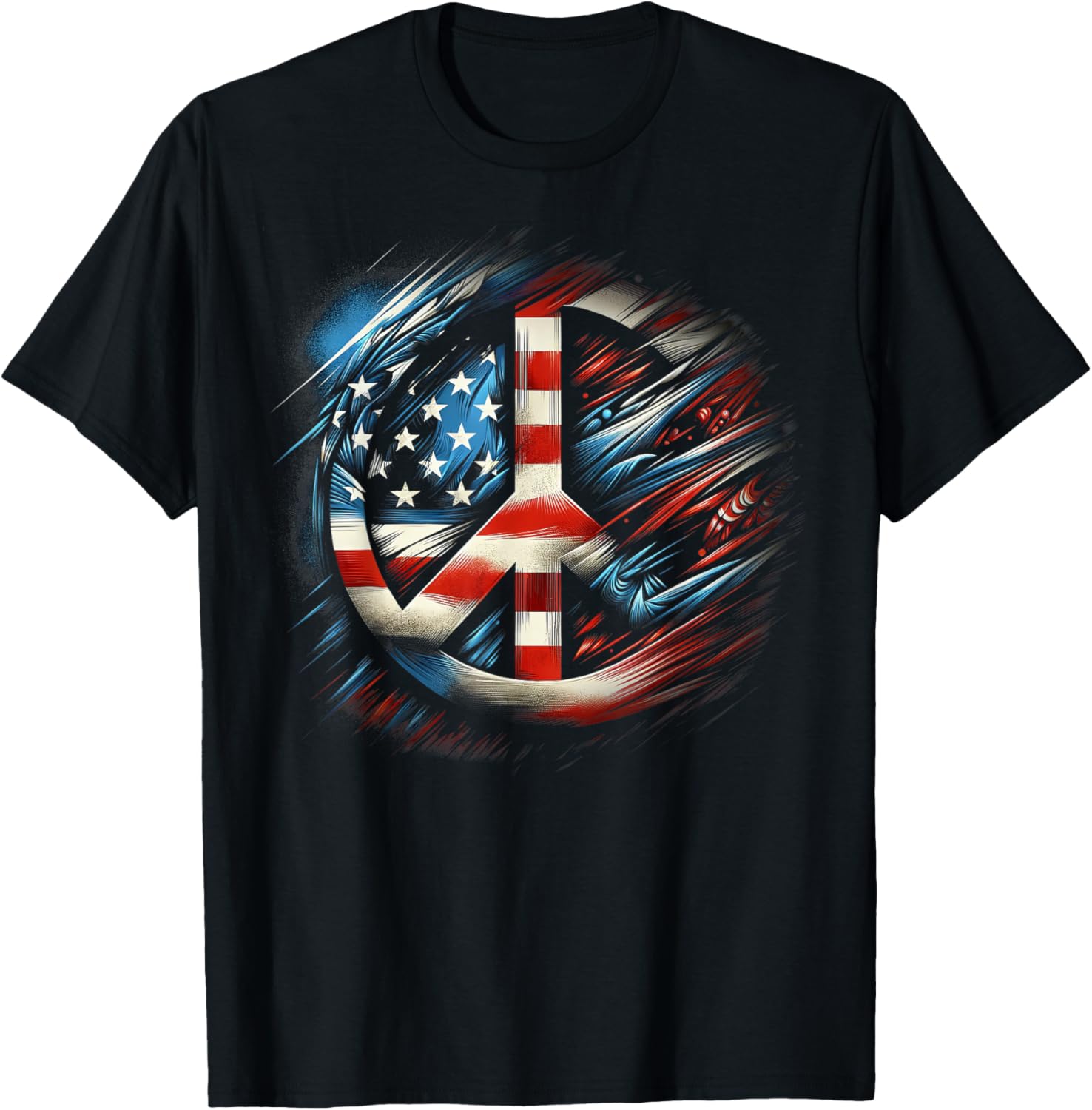 American Flag Peace Sign Fourth Of July