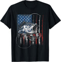 Fishing American Flag Vintage Usa Bass Fisherman Gift
