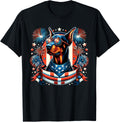 Doberman Dog Patriotic 4Th Of July Usa American Flag
