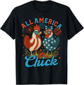 All American Chick Usa Flag Retro Patriotic 4Th Of July Mens