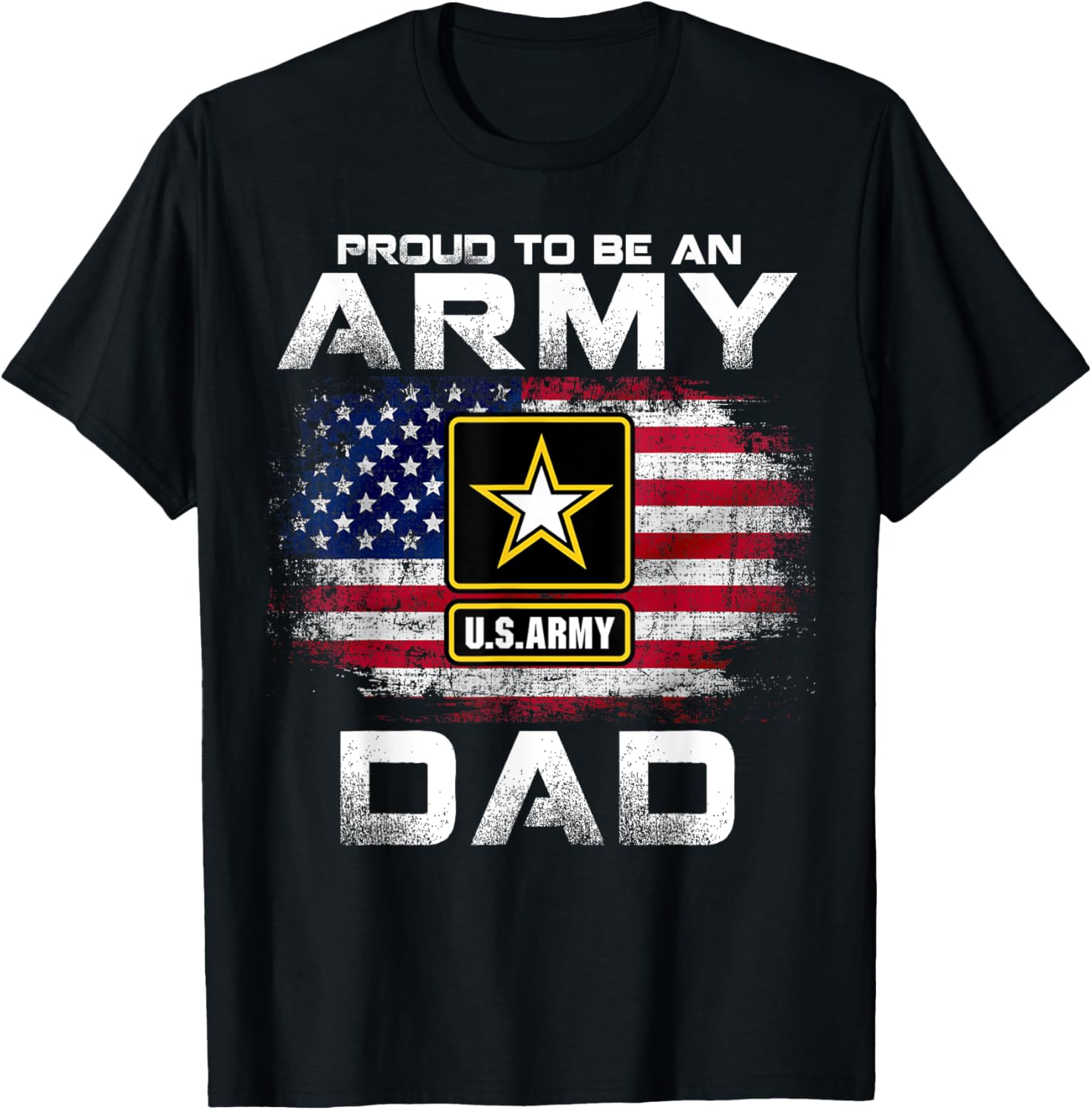Proud To Be An Army Dad With American Flag Gift Veteran
