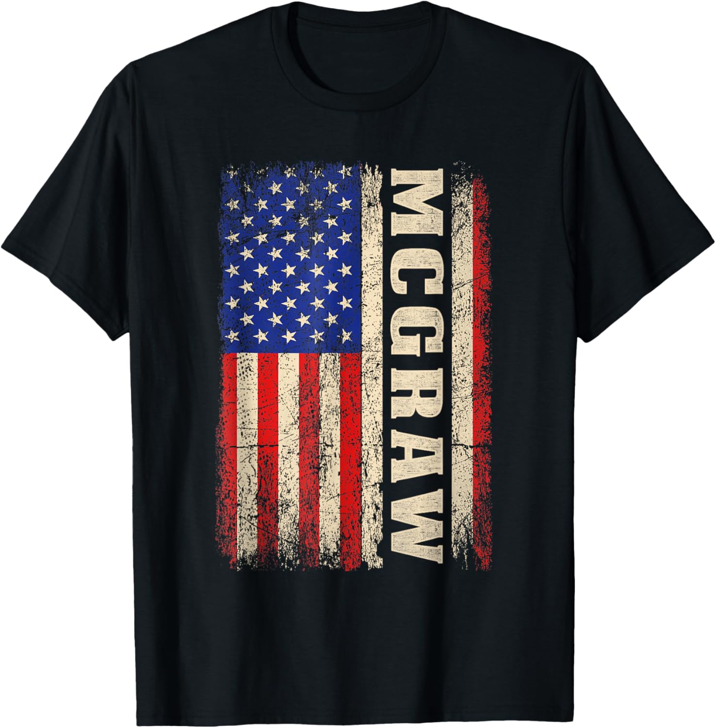 Mcgraw Last Name Shirt Mcgraw Name American Flag