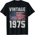 Vintage 1975 50Th Birthday 50 Years Old American Flag