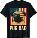 Pug Dad Dog Fathers Day Patriotic Pug Dad Dog Usa Flag