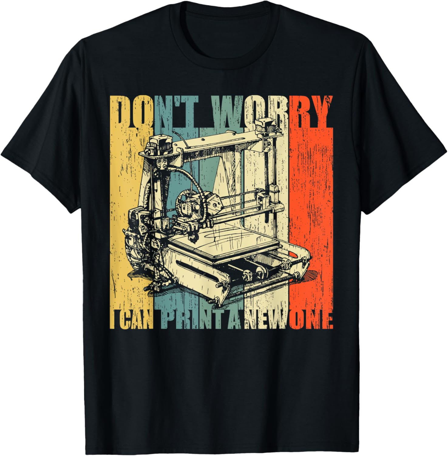Vintage Retro 3D Printer Men Women 3D Printer Workers