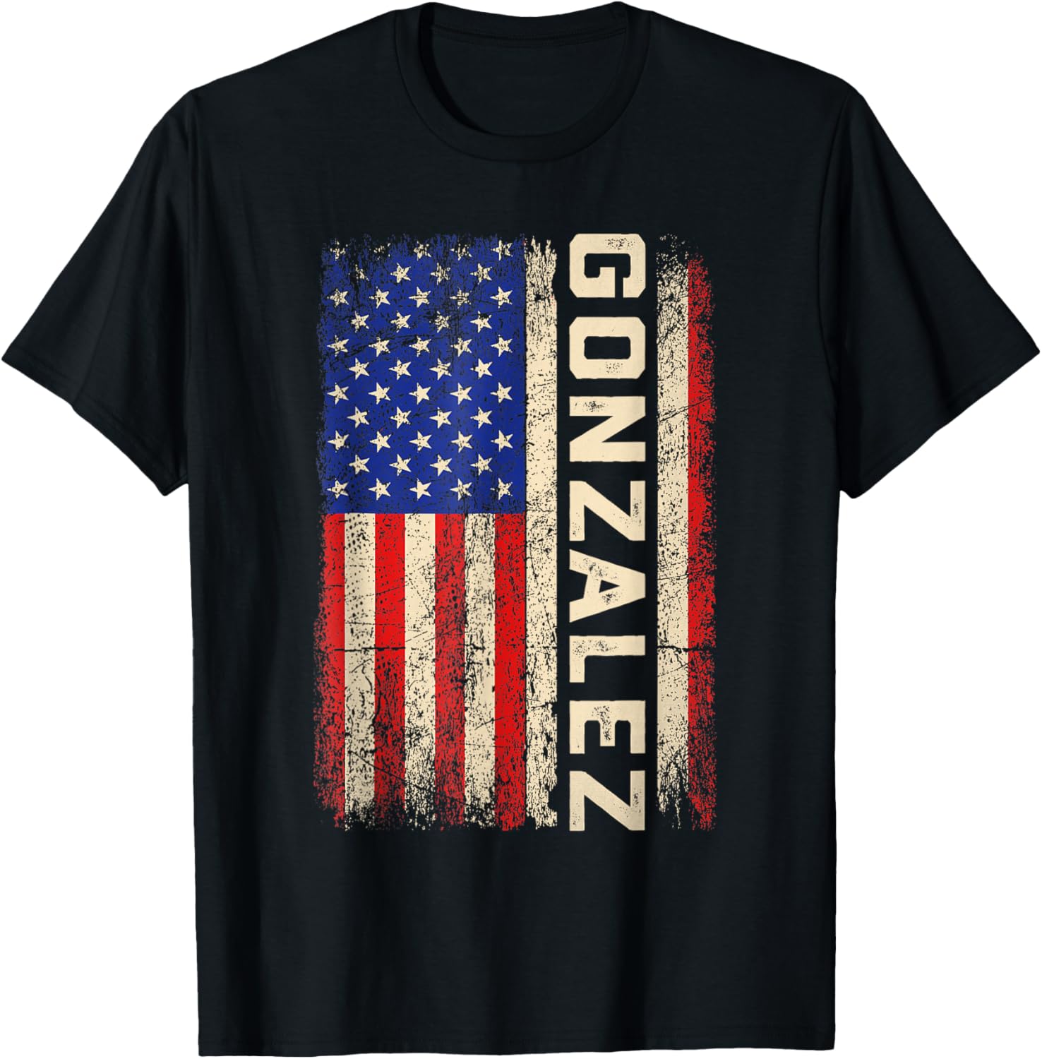 Gonzalez Last Name Shirt Gonzalez Name American Flag