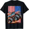Monster Truck With American Flag 4Th Of July Usa Patriotic