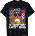 Usa 4Th Of July Bear Beer Freedom First Safety Third