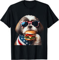 Shih Tzu 4Th Of July Hamburger Men Women Kids Boys Girls
