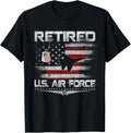 Retired Air Force Veteran Usa Flag Patriotic Veterans Day