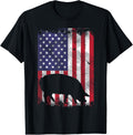 American Flag Pig Vintage Farm Animal Patriotic Farmer Gift