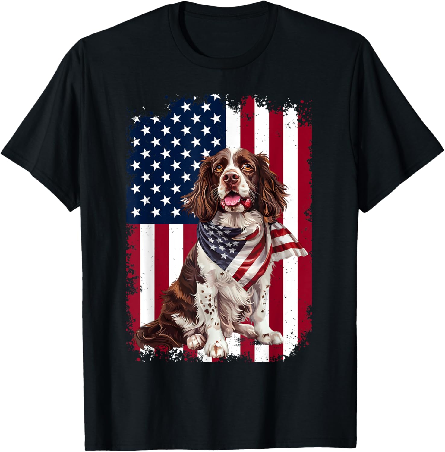 English Springer Spaniel Dog American Flag 4Th Of July Gifts