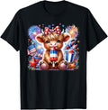 4Th Of July Highland Cow Popsicle Firework Usa American