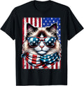 4Th Of July Ragdoll Cat Usa Flag Sunglasses Patriotic Cat