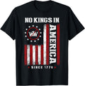No Kings In America Since 1776 Shirt Usa Flag Democracy