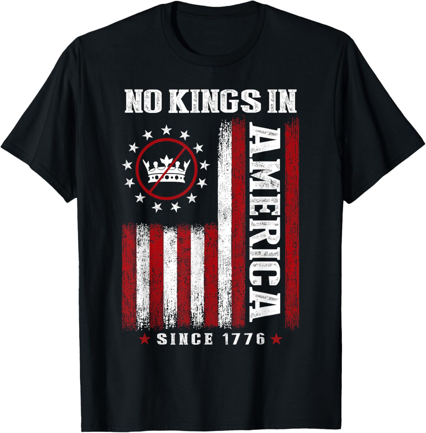 No Kings In America Since 1776 Shirt Usa Flag Democracy