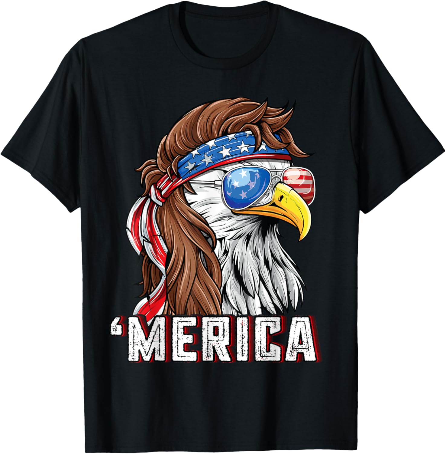 Merica Usa American Flag Patriotic 4Th Of July Bald Eagle