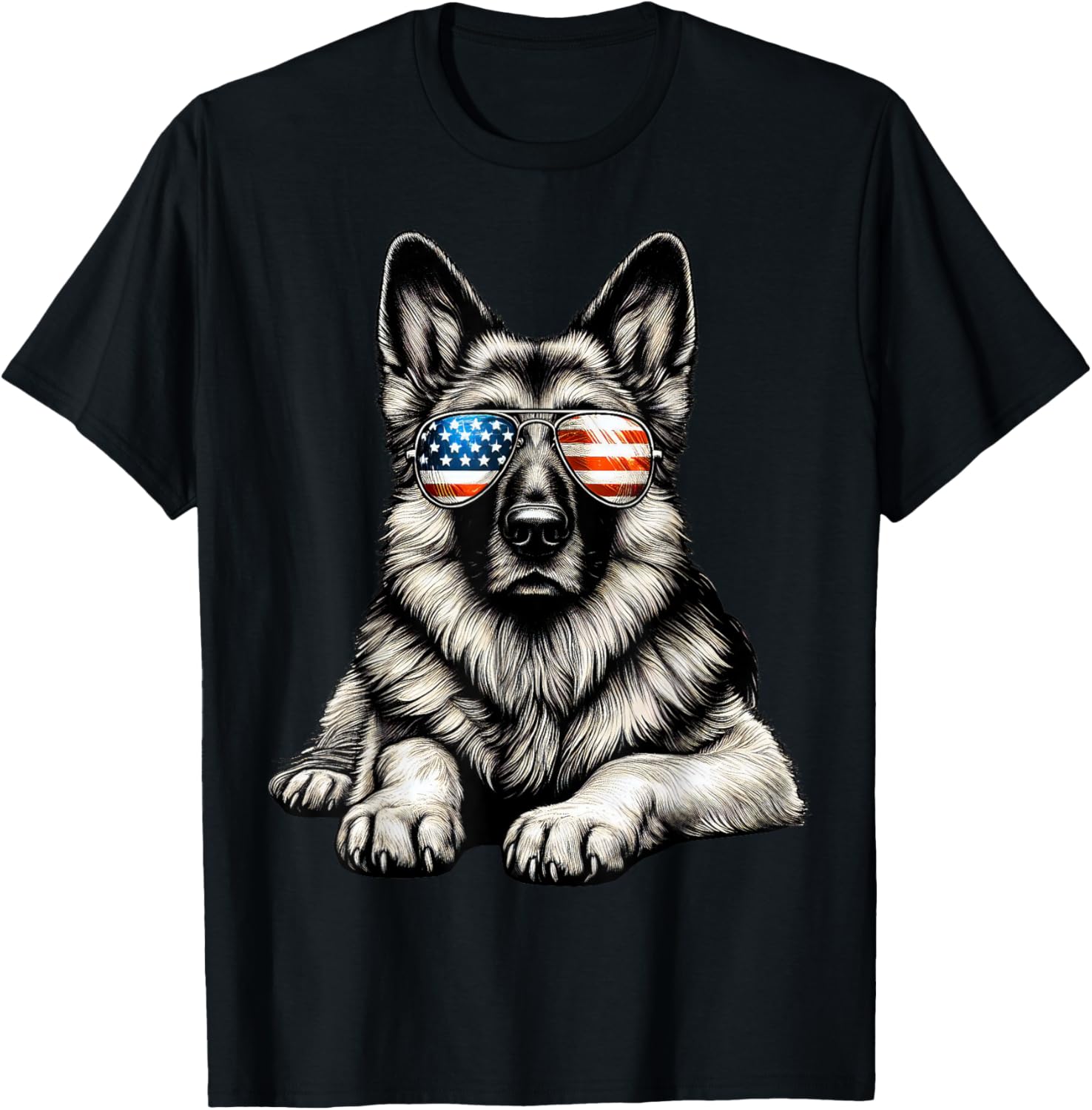 German Shepherd American Flag Sunglasses Patriotic