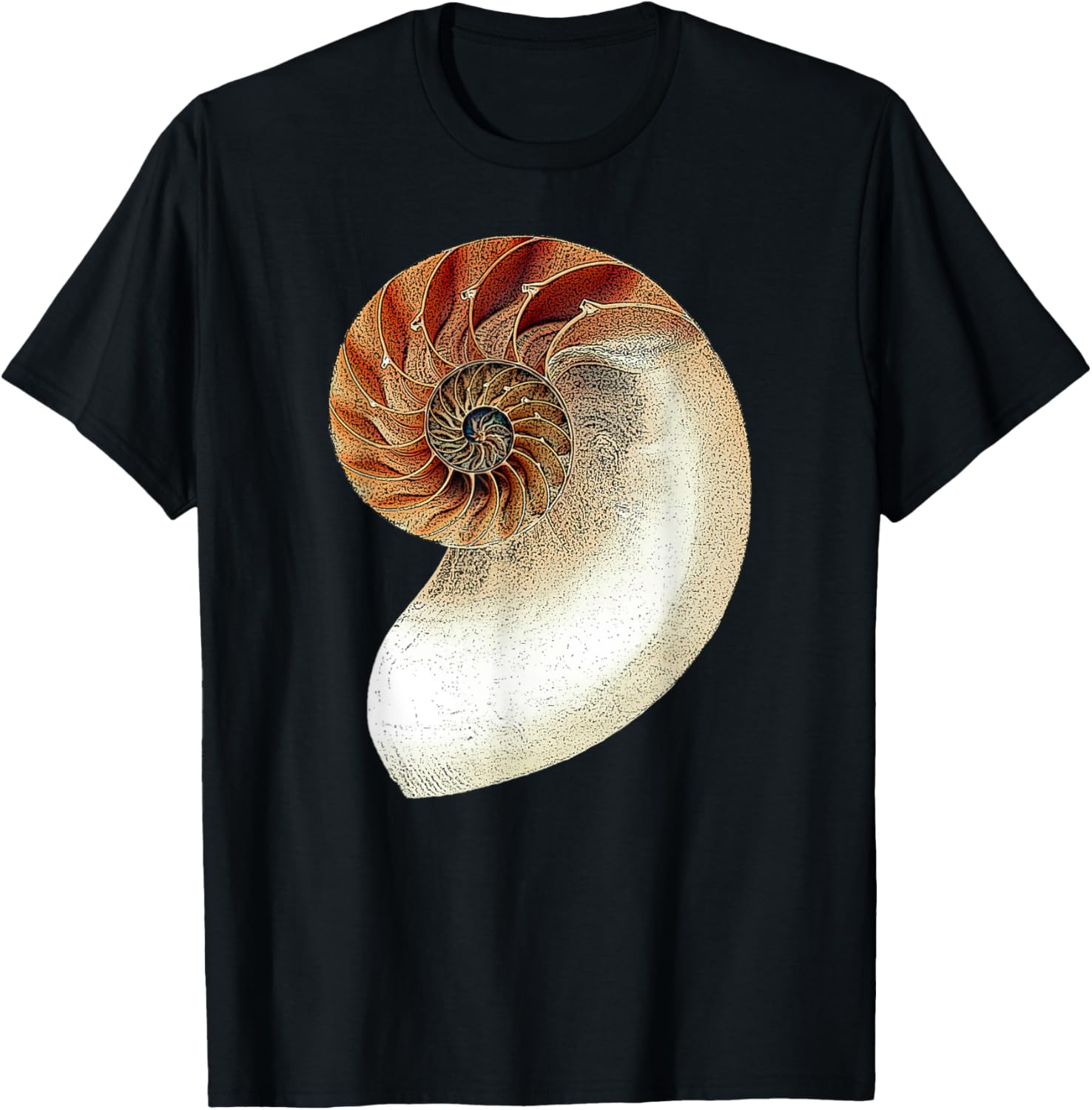 Nautilus Shell Fibonacci Spiral T Shirt Sacred Geometry