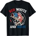Boys Fishing Red White And Bruh American Flag Fishing Kids