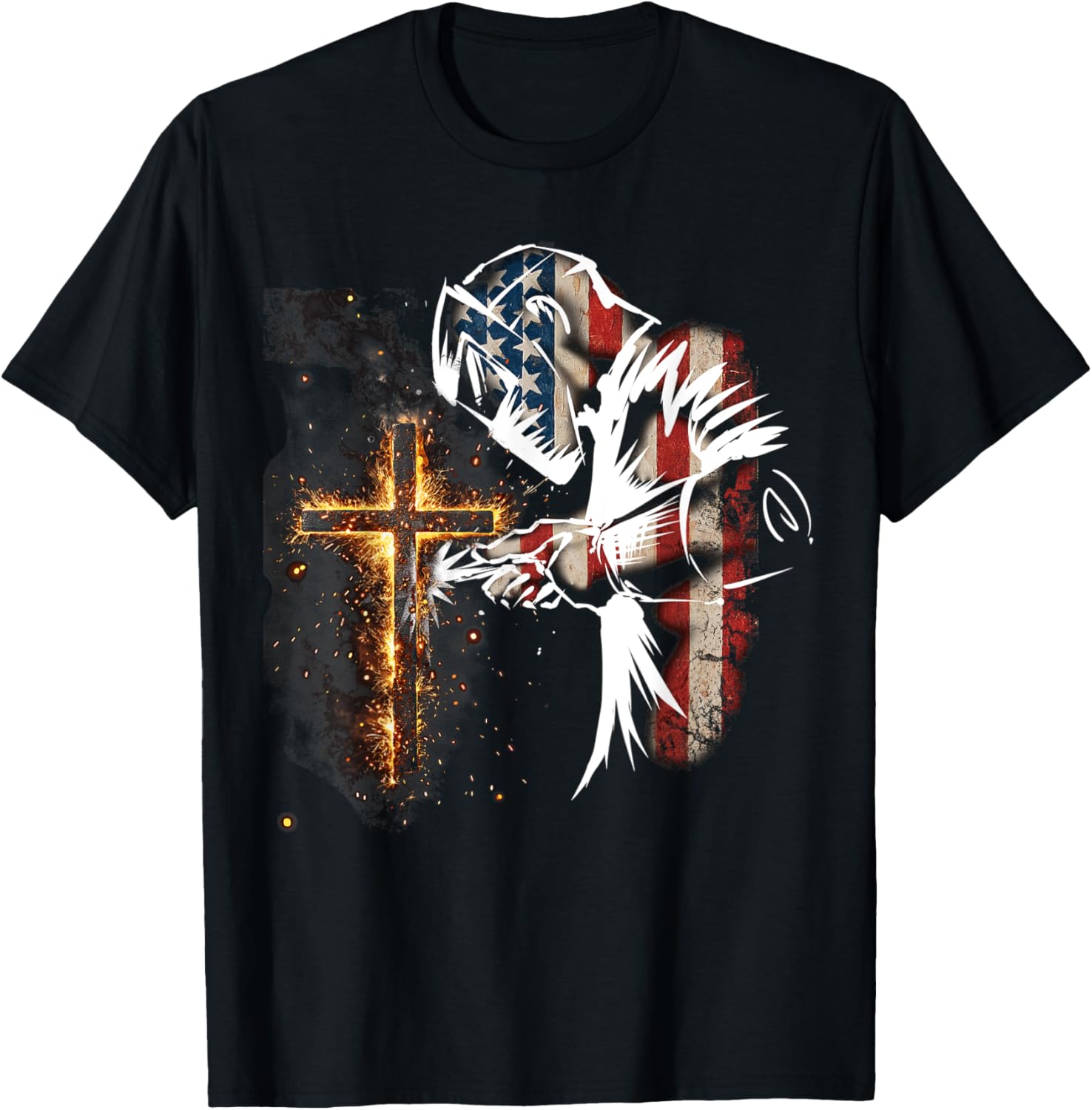 Welder American Flag Mig Tig Welding Faith Cross Christian