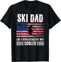 Ski Dad Like A Regular Dad But Way Cooler American Flag