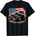 Monster Truck American Flag Racing Funny Usa Patriotic Flag