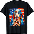 Patriotic Usa Flag Dog Basset Hound