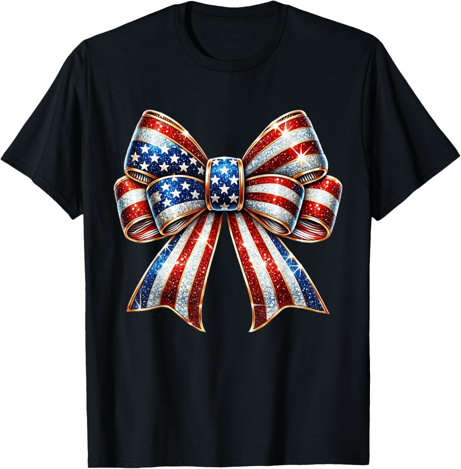 Usa Coquette Bow Shirt 4Th Of July American Flag Patriotic