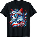 4Th Of July Cat Lover Usa Patriotic Funny Men Boys Kids