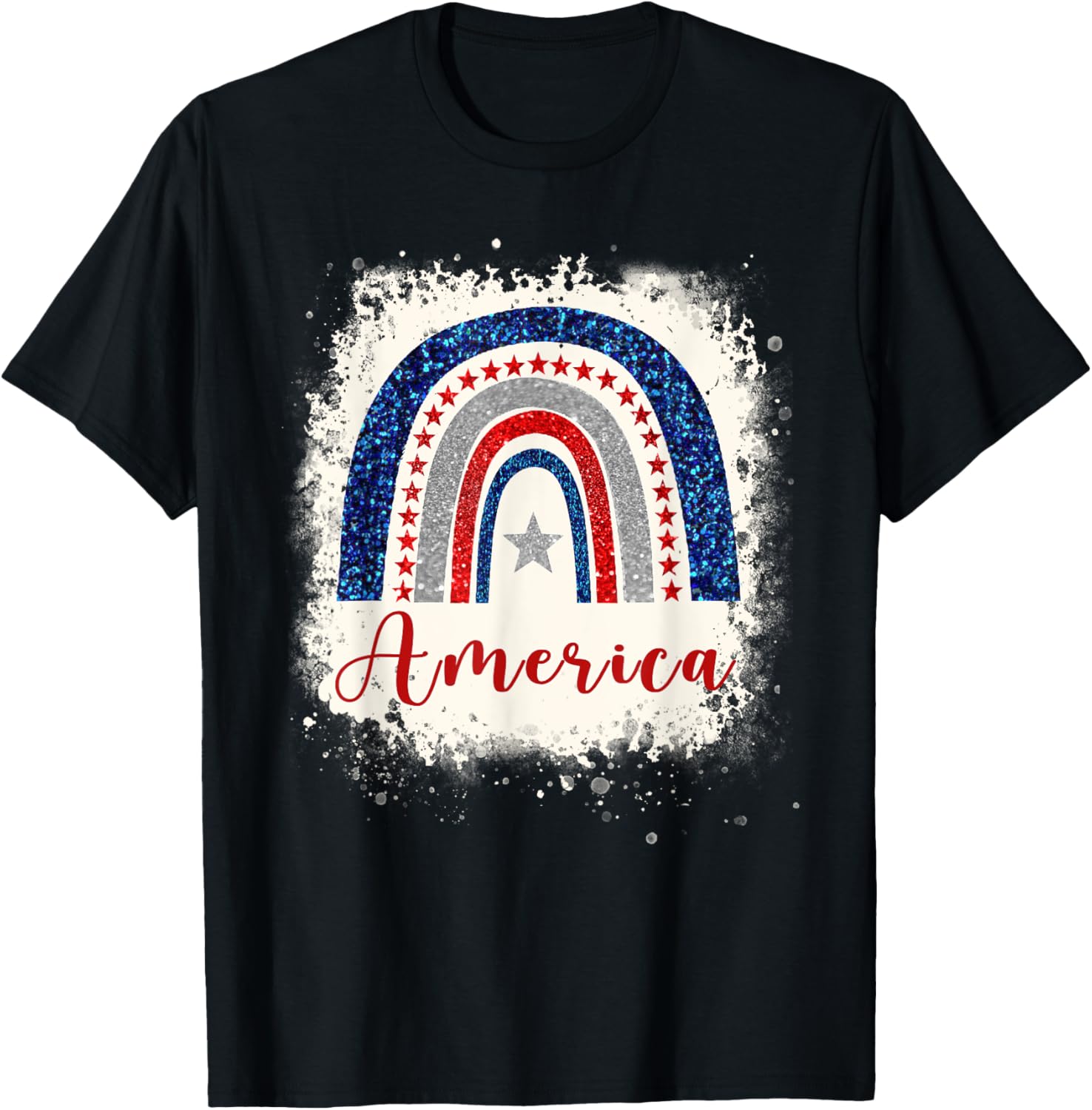 Rainbow American Flag 4Th Of July Shirts Teen Girls Kids Usa