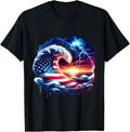 Wave Flag Usa Flag Honor Celebrate Independence Patriotic