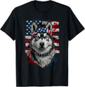 Husky Dog Patriotic 4Th Of July Usa American Flag