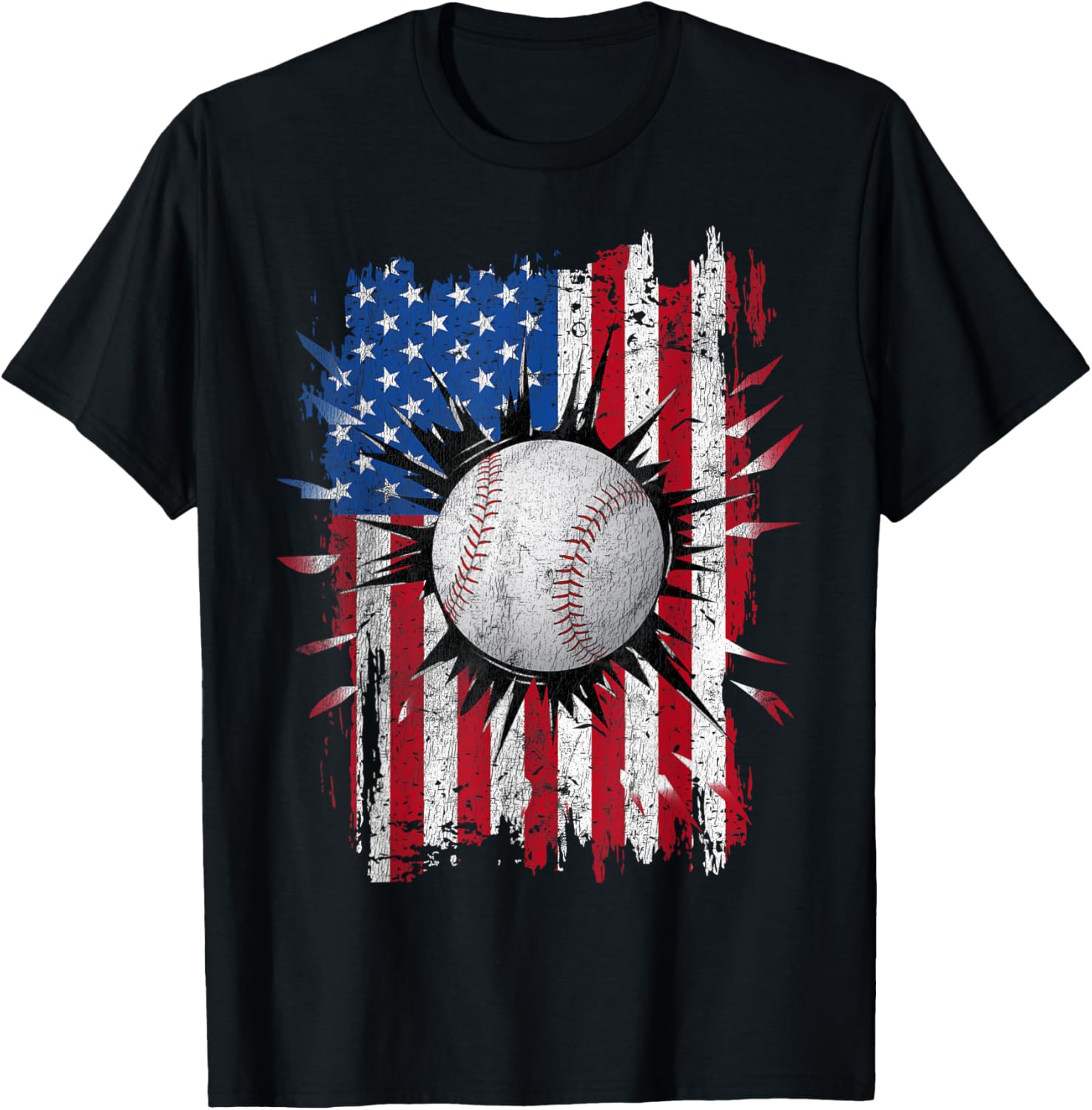American Flag Baseball Vintage 4Th Of July Usa Patriotic