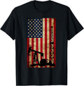 Vintage Landman Usa Flag Oil Rig Pump Gas Workers Red Gifts