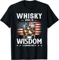 Whisky Goes In Wisdom Comes Out Vintage Usa Flag