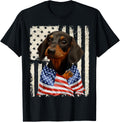 Dachshund Dog American Flag 4Th Of July Patriotic T Shirt