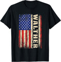 Walther Last Name Shirt Walther Name American Flag