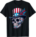 Independence Day Usa Patriot Skull 4Th Of July Sugar Skull