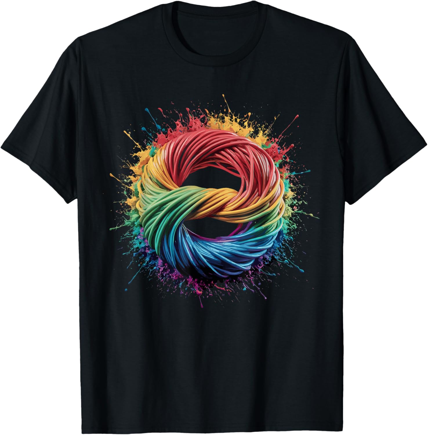 Colorful Paint Splash Tangled 3D Printer Filament Graphic