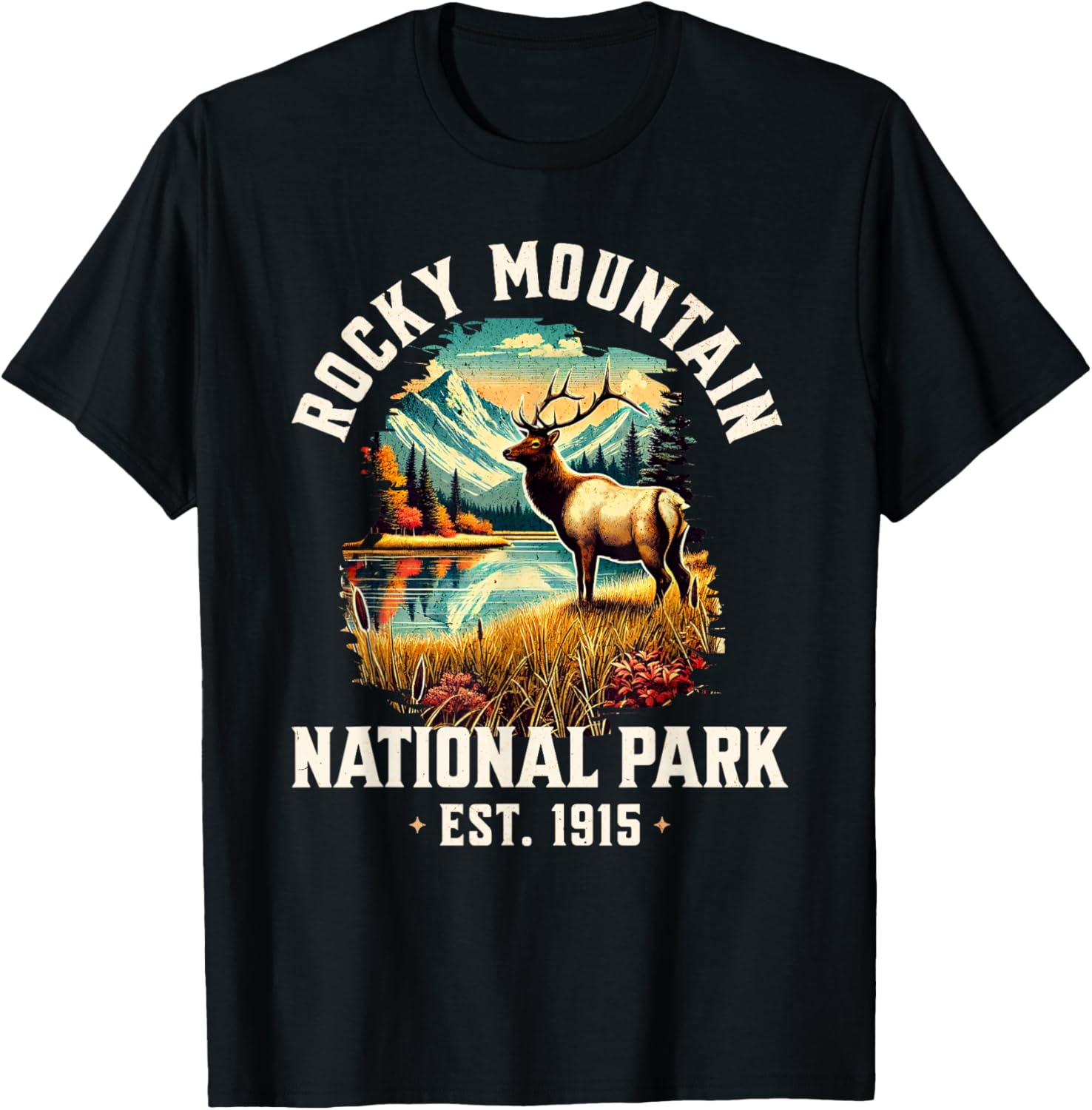 Retro Rocky Mountains National Park Vintage Usa