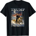 Donald Trump 2024 Riding Wolf American Flag
