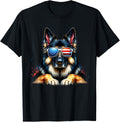 4Th Of July Patriotic German Shepherd American Flag Usa
