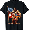 Bigfoot Fireworks 4Th Of July Men Sasquatch American Us Flag