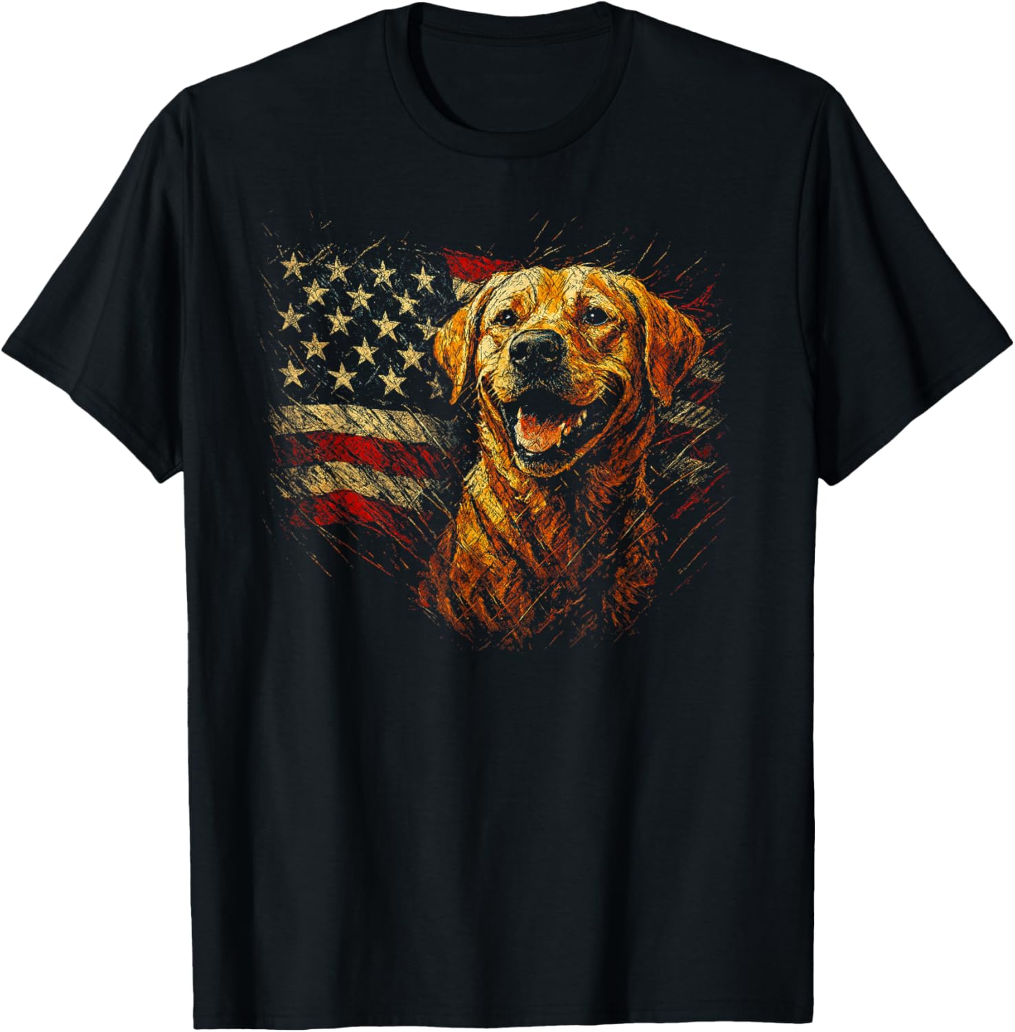 Merica Labrador Retriever American Flag 4Th July Usa Lab Dog
