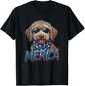 Vintage Goldendoodle 4Th Of July Merica